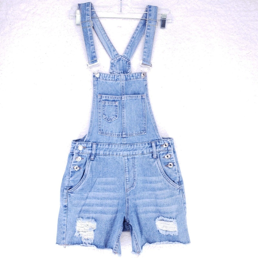 SHEIN Shortalls Overalls Jean Shorts Womens Size XS Denim Casual Pants